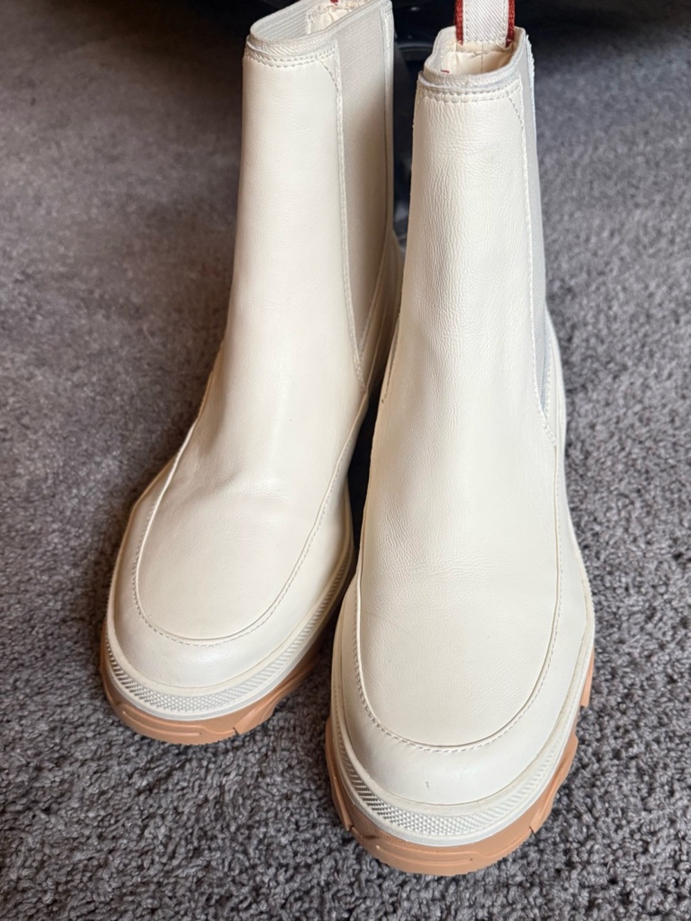 Sorel Size 11 Brex Chelsea Waterproof Leather Boot Natural Sea Salt Gum Sole - Picture 9 of 14
